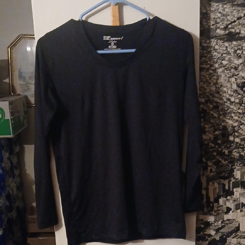 Pro Celebrity Women's Long Sleeve Stretch  T Shirt Size 8 Fitted